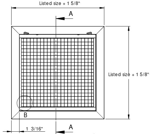Medida Rejilla Ventilación