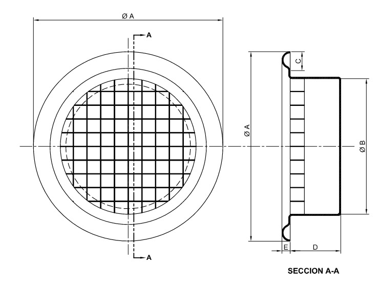 Rejilla Ventilación Redonda