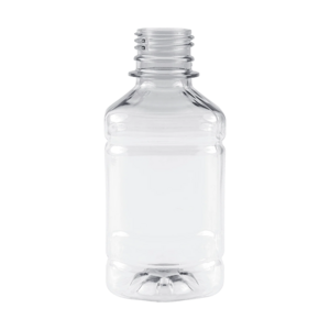 Botella Pet 250 ml Natural PCO 28-1881 Cuadrada