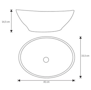 Lavamanos Canoa Negro Mate