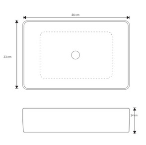 Lavamanos Rectangular Gold