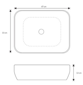 Lavamanos Rectangular Sobreponer