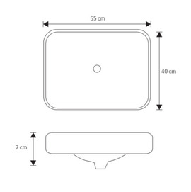 Lavamanos Rectangular Semi-Empotrar